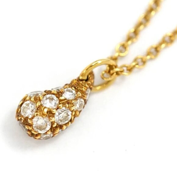 Tiffany & Co. Mini Teardrop Diamond .25ct Necklace 16" 18k Yellow Gold - Picture 4 of 7